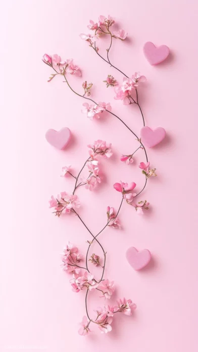 Cute Valentine Digital Wallpaper.