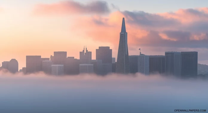 Aesthetic City Skyline Wallpaper Free Download.
