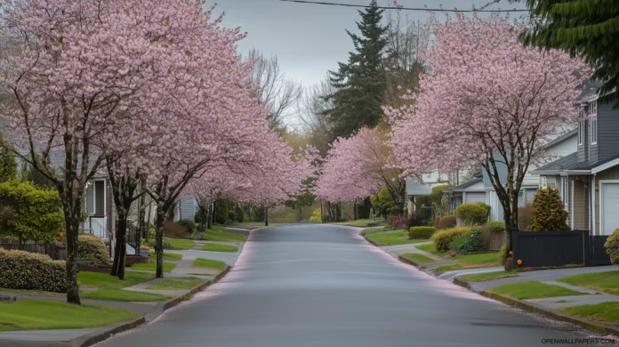 Cherry Blossom Tree 2K Wallpaper for Desktop.