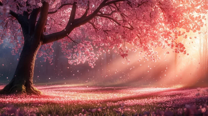 Cherry Blossom Tree 4K Wallpaper Free download.