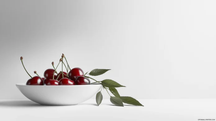 Cherry Desktop Wallpaper 4K Free download.