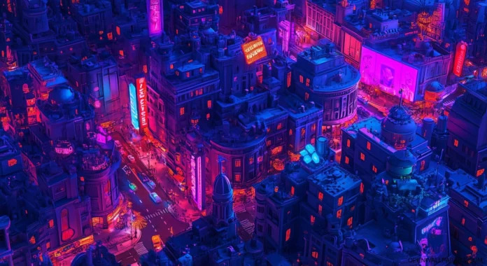 Cool Night City Wallpaper HD.