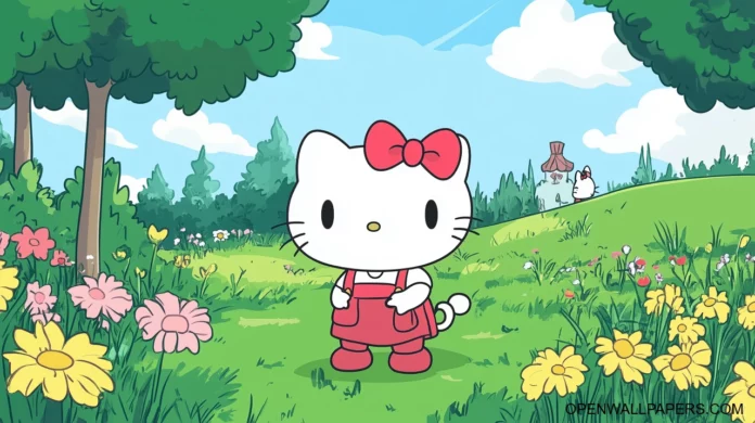 Hello Kitty Desktop 2K Background.