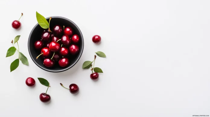 Minimalist Cherry Desktop 4K Wallpaper.