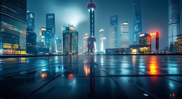Neon City Skyline Wallpaper 4K.