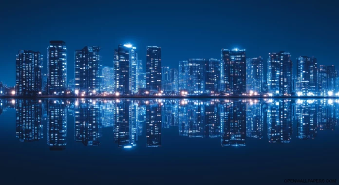 Night City Skyline Wallpaper 4K.