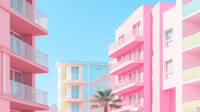 Pastel Cityscape HD Wallpaper.